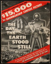 8r0544 DAY THE EARTH STOOD STILL pressbook 1951 classic art of Gort & Patricia Neal, includes herald!