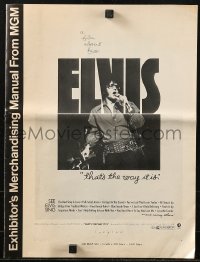 8r0551 ELVIS: THAT'S THE WAY IT IS pressbook 1970 great images of Elvis Presley singing on stage!