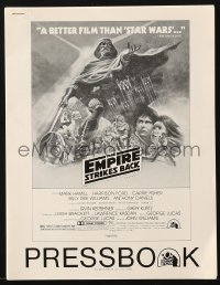 8r0552 EMPIRE STRIKES BACK pressbook 1980 George Lucas sci-fi classic, great art by Tom Jung!