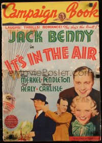 8r0572 IT'S IN THE AIR pressbook 1935 Jack Benny, full-color cover & poster images, ultra rare!
