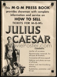 8r0577 JULIUS CAESAR pressbook 1953 art of Marlon Brando, James Mason & Greer Garson, Shakespeare
