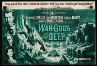 8r0651 WAR-GODS OF THE DEEP pressbook 1965 Vincent Price, Jacques Tourneur underwater sci-fi!