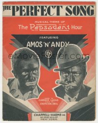 8r0072 AMOS 'n' ANDY radio sheet music 1936 The Perfect Song, musical theme of the Pepsodent Hour!