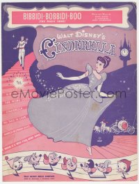 8r0087 CINDERELLA sheet music 1950 Walt Disney cartoon classic, Bibbidi-Bobbidi-Boo!