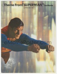 8r0128 SUPERMAN sheet music 1978 D.C. Comics best super hero, great c/u of Christopher Reeve!