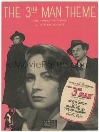 8r0132 THIRD MAN sheet music 1949 Orson Welles classic noir, The Harry Lime Theme!