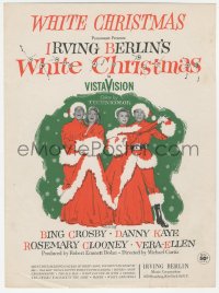 8r0139 WHITE CHRISTMAS sheet music 1954 Bing Crosby, Danny Kaye, Clooney, Vera-Ellen, title song!