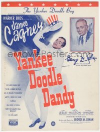 8r0142 YANKEE DOODLE DANDY sheet music 1942 James Cagney as George M. Cohan, The Yankee Doodle Boy!