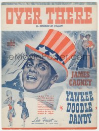 8r0145 YANKEE DOODLE DANDY sheet music 1942 James Cagney as George M. Cohan, Over There!