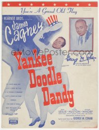 8r0144 YANKEE DOODLE DANDY sheet music 1942 James Cagney as George M. Cohan, You're a Grand Old Flag!