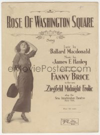8r0147 ZIEGFELD MIDNIGHT FROLIC stage play sheet music 1920 Fanny Brice, Rose of Washington Square!