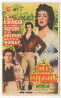 8r0821 BEAU BRUMMELL Spanish herald 1955 different image of Elizabeth Taylor & Stewart Granger!
