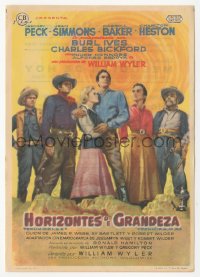 8r0827 BIG COUNTRY Spanish herald 1959 Peck, Heston, William Wyler classic, different MCP art!
