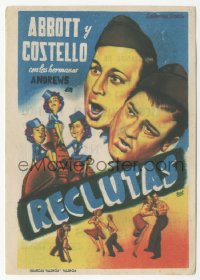 8r0847 BUCK PRIVATES Spanish herald 1941 Beut art of Bud Abbott & Lou Costello + Andrews Sisters!