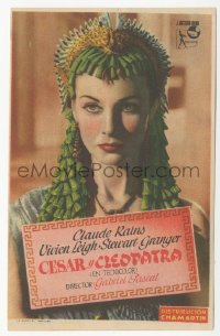 8r0849 CAESAR & CLEOPATRA Spanish herald 1948 best close up of Vivien Leigh as Queen of the Nile!