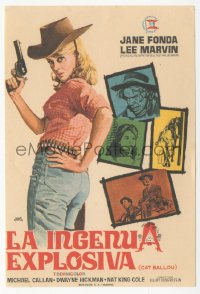8r0857 CAT BALLOU Spanish herald 1965 classic sexy cowgirl Jane Fonda, different Jano art!