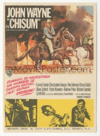 8r0862 CHISUM Spanish herald 1970 different art of cowboy John Wayne on horse by MCP!