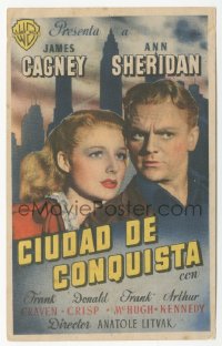 8r0864 CITY FOR CONQUEST Spanish herald 1946 boxer James Cagney & beautiful Ann Sheridan, different!