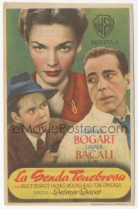 8r0875 DARK PASSAGE Spanish herald 1949 different image of Humphrey Bogart & sexy Lauren Bacall!