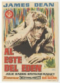 8r0896 EAST OF EDEN Spanish herald 1958 different colorful Jano art of James Dean, John Steinbeck