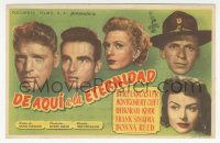 8r0920 FROM HERE TO ETERNITY Spanish herald 1953 headshots of Lancaster, Kerr, Sinatra & Reed!