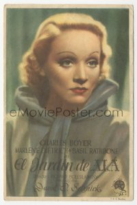 8r0923 GARDEN OF ALLAH vertical Spanish herald 1947 portrait of Marlene Dietrich wearing cloak!