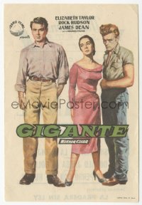 8r0930 GIANT Spanish herald 1959 different art of James Dean, Elizabeth Taylor & Rock Hudson!