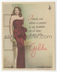 8r0931 GILDA Spanish herald 1947 full-length sexy Rita Hayworth in red sheath dress, different!