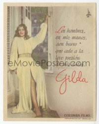 8r0932 GILDA Spanish herald 1947 great different image of sexy Rita Hayworth posing by window!