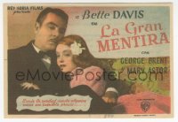 8r0939 GREAT LIE Spanish herald 1947 different romantic close up of Bette Davis & George Brent!