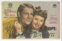 8r0940 GREAT MAN'S LADY Spanish herald 1941 great portrait of pretty Barbara Stanwyck & Joel McCrea!