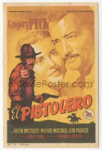 8r0941 GUNFIGHTER Spanish herald 1950 different art of outlaw Gregory Peck by Soligo!