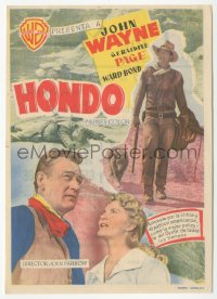 8r0950 HONDO Spanish herald 1954 two completely different images of cowboy John Wayne + Page!