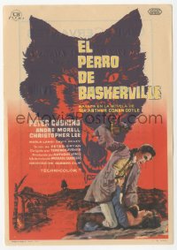 8r0951 HOUND OF THE BASKERVILLES Spanish herald 1960 Cushing as Sherlock Holmes, different MCP art!