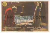 8r0955 HUNCHBACK OF NOTRE DAME Spanish herald 1944 Laughton, Maureen O'Hara, different!