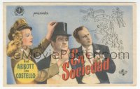 8r0966 IN SOCIETY Spanish herald 1944 Bud Abbott & Lou Costello, sexy Marion Hutton!