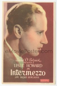 8r0968 INTERMEZZO Spanish herald 1943 different close up profile portrait of Leslie Howard!