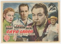 8r0978 KEY LARGO Spanish herald 1949 Humphrey Bogart, Lauren Bacall, Edward G. Robinson, Barrymore