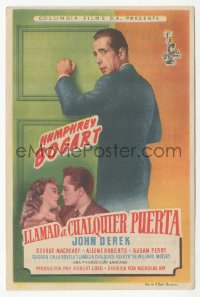 8r0985 KNOCK ON ANY DOOR Spanish herald 1953 Humphrey Bogart, John Derek, directed by Nicholas Ray!