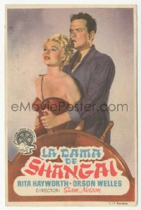 8r0992 LADY FROM SHANGHAI Spanish herald 1948 sexy blonde Rita Hayworth & Orson Welles!