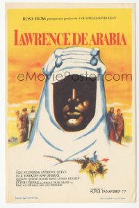 8r0997 LAWRENCE OF ARABIA Spanish herald 1964 David Lean classic, Peter O'Toole silhouette art!