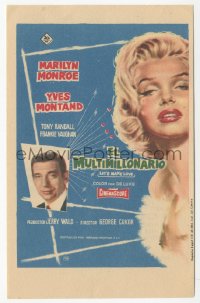 8r0999 LET'S MAKE LOVE Spanish herald 1961 different art of sexy Marilyn Monroe & Yves Montand!
