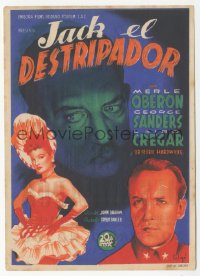 8r1008 LODGER Spanish herald 1945 Laird Cregar as Jack the Ripper, Sanders, Oberon, Soligo art!