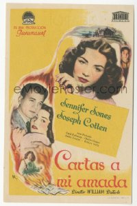 8r1012 LOVE LETTERS Spanish herald 1947 Joseph Cotten & Jennifer Jones, by Ayn Rand, different!