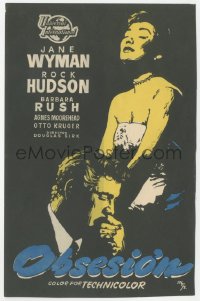 8r0719 MAGNIFICENT OBSESSION 4pg Spanish herald 1954 MCP art of Jane Wyman & Rock Hudson, Douglas Sirk!