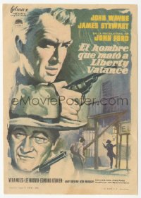 8r1019 MAN WHO SHOT LIBERTY VALANCE Spanish herald 1962 MCP art of John Wayne & James Stewart, Ford