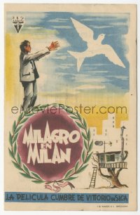 8r1028 MIRACLE IN MILAN Spanish herald 1952 Vittorio De Sica's Miracolo a Milano, different & rare!