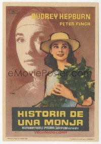 8r1052 NUN'S STORY Spanish herald 1959 different Mac art of religious missionary Audrey Hepburn!
