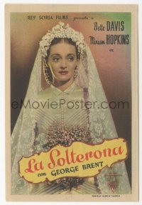 8r1055 OLD MAID Spanish herald 1943 different image of bride Bette Davis in wedding dress!
