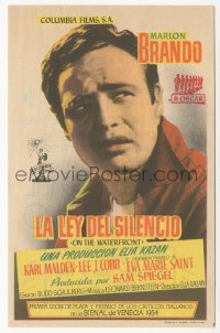 8r1059 ON THE WATERFRONT vertical Spanish herald 1955 directed by Elia Kazan, classic Marlon Brando!